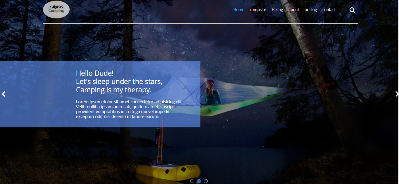 camping web site